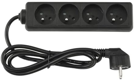Verlengkabel 3m met 4x 230V Stopcontacten - Platte Stekker - IP20 Bescherming