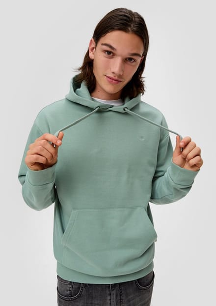 QS - male - Sweatshirt met geborduurd logo