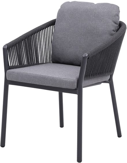 Joshua dining tuinstoel rope aluminium antraciet