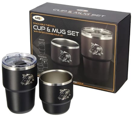 NGT Twin Mug Stackable Outdoor Drink Thermoset (Beker + Mok) - Thermoskan