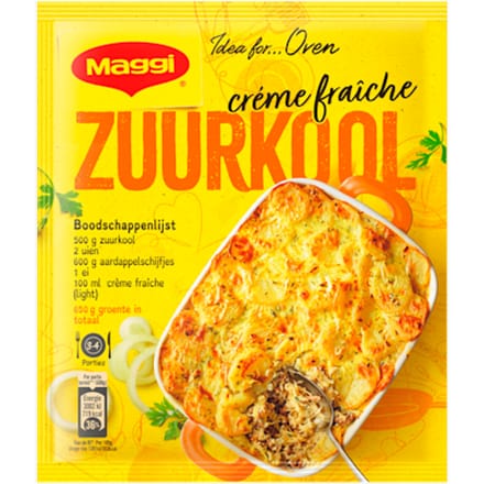 Ovenschotel zuurkool crème fraîche