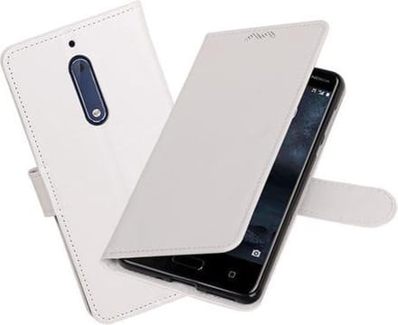 BestCases - Wit Portemonnee booktype hoesje Nokia 5