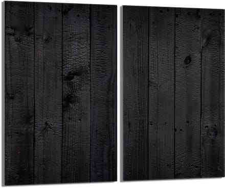 TMK ArtDeko Glas - Kookplaat Beschermplaat - 2x30x52 cm - Houtdesign