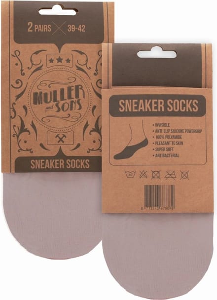Muller And Sons Since 1853 - huid/skin kleur - sneaker socks - maat 35/38