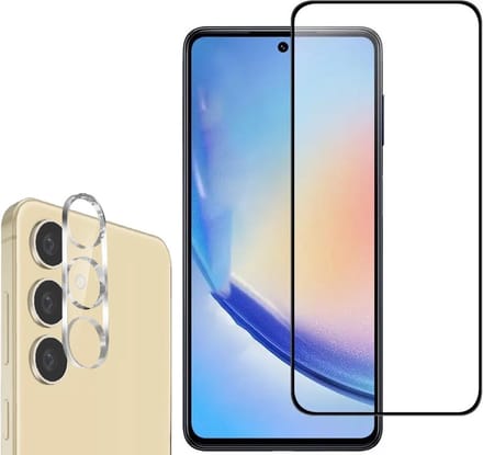 Volledige Screenprotector 2x en Camera lens protector 2x - Glasplaatje - Tempered glass Screen protector Geschikt voor: Samsung Galaxy S24 Plus - Beschermglas