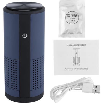 Draagbare Auto Luchtreiniger Negatieve Ionen Luchtverfrisser Formaldehyde Geur Geur Verwijderen USB black
