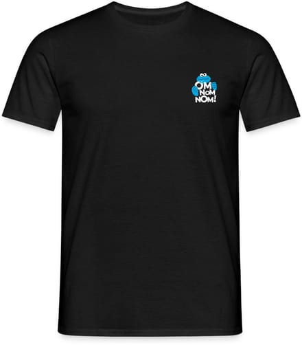 Sesamstraat Koekiemonster Om Nom Nom T-Shirt Heren