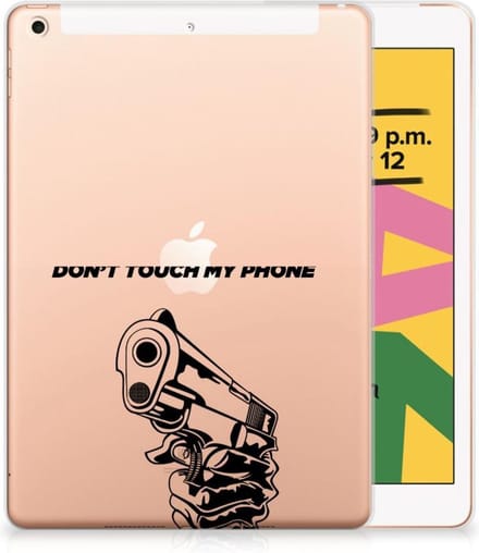 Apple iPad 10.2 | iPad 10.2 (2020) | 10.2 (2021) Print Case Gun Don't Touch My Phone