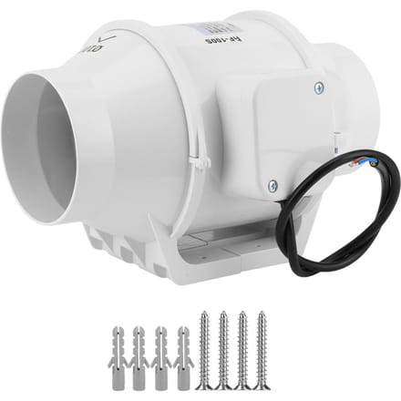 220V 4in Ventilator Geruisloze Wandgemonteerde Afzuigventilator met Groot Luchtvolume voor Keukengebruik gray