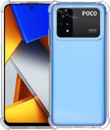 LuxeBass Hoesje geschikt voor Xiaomi Poco X4 Pro - AntiShock- TPU - Transparant