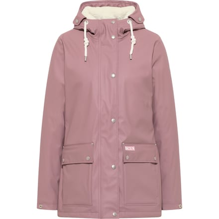 Mymo Regenjas met voering van imitatiebont keepsudry Dames mauve