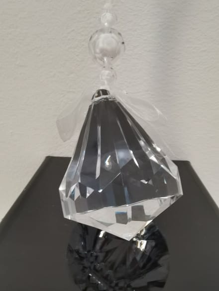 Hanger - Decoratie - Elegante - Acryl - Incl. koord - Diamant - 20xØ5cm.