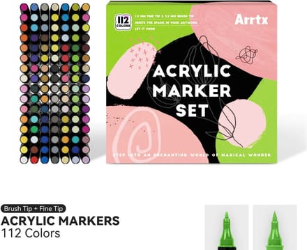 Arrtx - Acrylmarkers - Paint Dual Tip Markers - 112 kleuren
