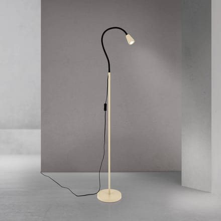 ORION Vloerlamp Dotty, kaki, hoogte 145 cm, flexibele arm, GU10