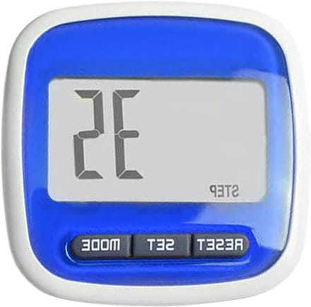Stappenteller - Loopmeter Activiteitentracker - Fitness Doelen - Groot Display - 30 gram - Blauw