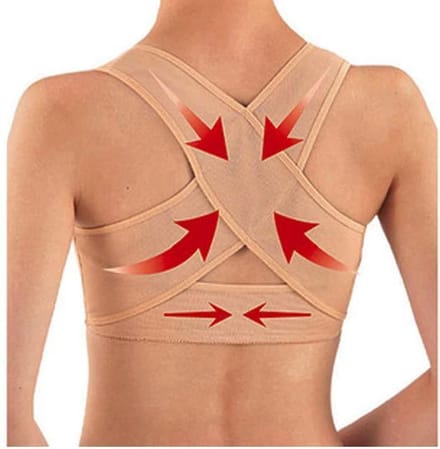 LOUZIR Dames Rugbrace – Rugband – Maat S – Beige