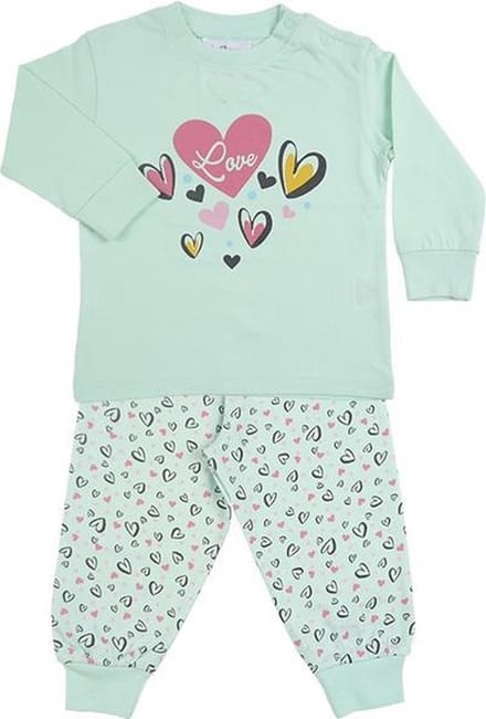 Fun2Wear Pyjama New Heart Green maat 152