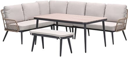 Garden Impressions Kalibo lounge dining set 6-delig - desert sand