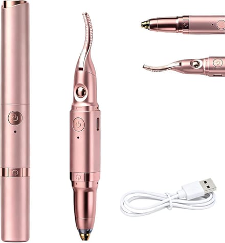 Handheld Elektrische Wimperkruller en Eyebrow Trimmer 2 in 1 voor Langdurige Make-up Styling Thuis en Op Reis