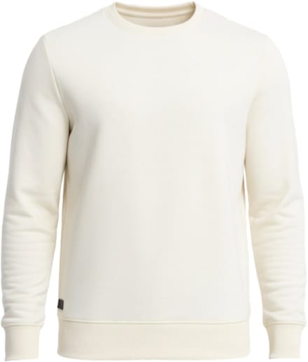 OMBRE Sweater - Regular Fit - Katoen - Lange Mouw Crème S