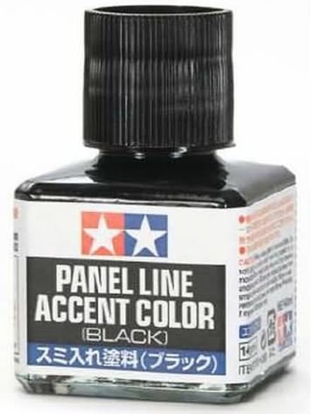Tamiya Modelbouwdecoratie - 87131 Panel Line Accent Color - Black - 40ml Effecten potje