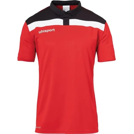 Uhlsport Offense 23 Polo Kinderen - Rood / Zwart / Wit | Maat: 152