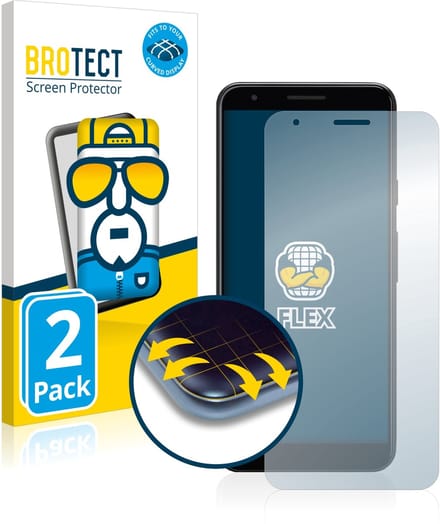 BROTECT - Screenprotector voor Google Pixel 3a XL - Folie Beschermfolie transparant volledig dekking - 2 Stuks