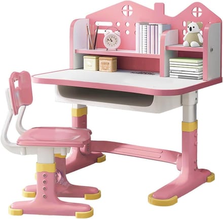 Bureau en Stoel Set - Kinderbureau Leerset - Leren en Lezen - Verstelbare Hoogte