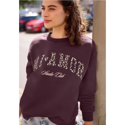 Sweatshirt met ronde hals in Loose Fit-pasvorm