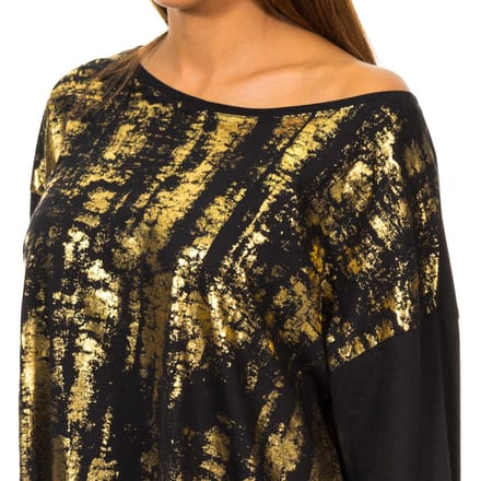 Dames t-shirt met lange mouwen en boothals 10DML0437