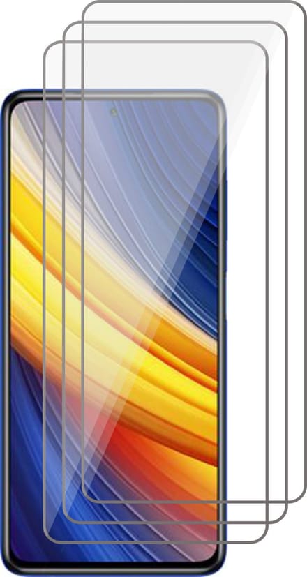 Screenprotector geschikt voor Xiaomi Poco X3 Pro - Screen Protector Glas - 3 stuks