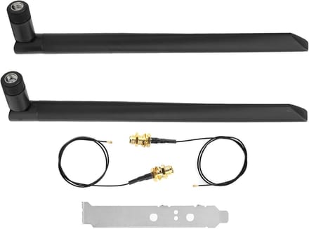 Bluetooth Extender Set - WiFi Verlenging - Externe Antenne - Dubbele Kabel Connectie - 30cm Kabel - Zwart