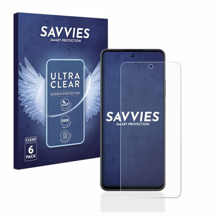 Savvies - Screenprotector voor realme C55 - Folie Beschermfolie transparant 6 Stuks