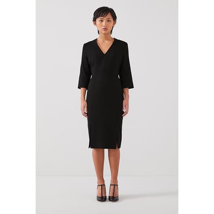 LK Bennett Sky - Midi Dress Black Größe: 6 | Midikleider Outlet | Damen | Schwarz