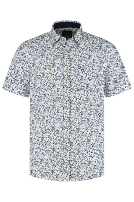 Fellows United Fellows United Korte Mouw Overhemd Mini Flower Oker  M