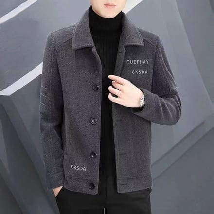 Herfst- en wintertrendmode Warme jas Heren Koreaans High-end Casual Winterkleding Knappe herentop 3XL grijs