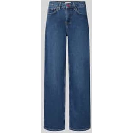 straight fit jeans van katoenmix