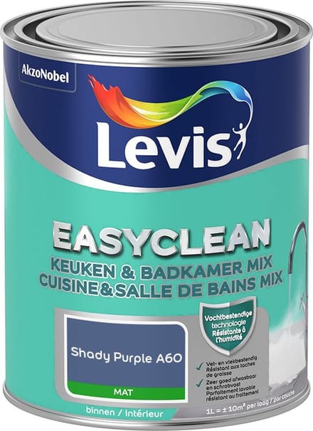 Levis - Easyclean Keuken & Badkamer Mix - Shady Purple A60 - Mengverf - 1 L
