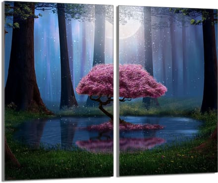 TMK ArtDeko Serie - Snijplank - 30x52 cm - Glas - Houten Print