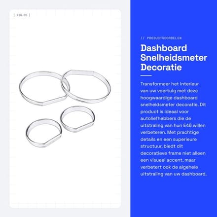 Wijzerplaat Decoratie - Dashboard Frame - Snelheidsmeter Trim - Hoge Kwaliteit - Kunststof - Professioneel Ontwerp