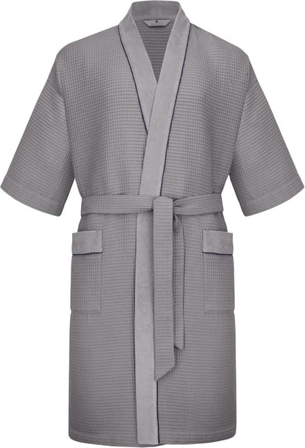 Heren Badjas Kimono van 100% Katoen met Wafelstructuur