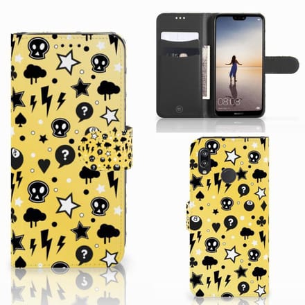 Telefoonhoesje met Naam Samsung Galaxy A30 Punk Geel