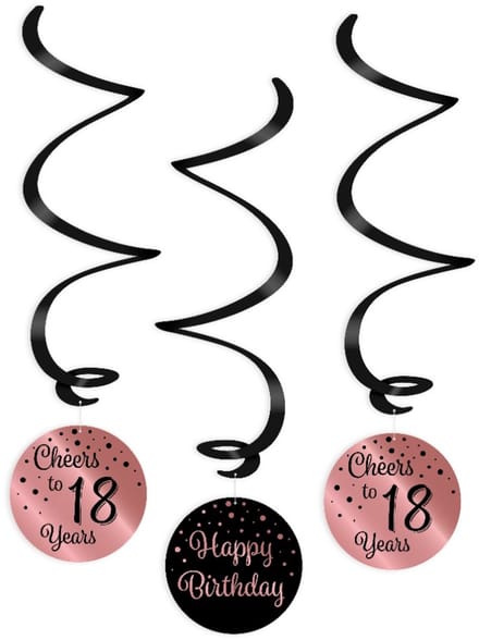 Paperdreams - Swirls Rose Gold / Zwart 18 jaar