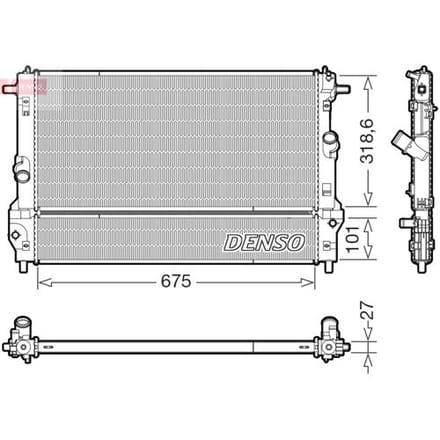 Radiator, motorkoeling DENSO DRM44055