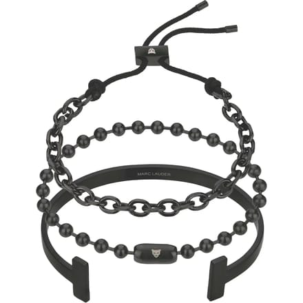 Echte leren/roestvrijstalen armband Marc Lauder