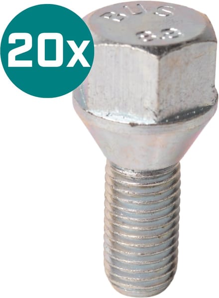 Set van 20 wielbouten - kegelconisch - M12x1.5