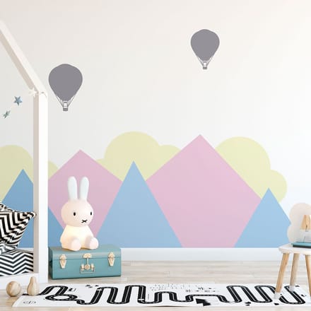 Kinderstickers van gigantische Scandinavische bergen, Göteborg, 80 x 105 cm