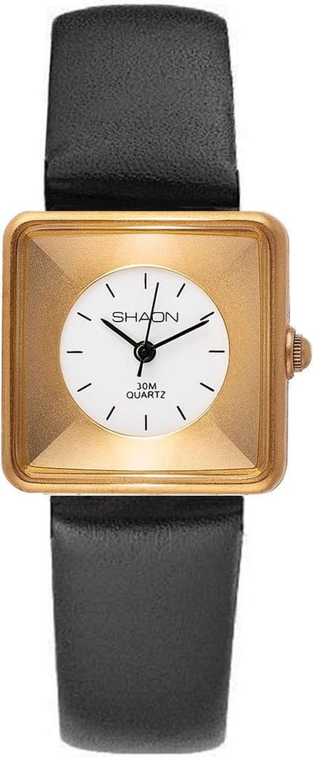 Shaon 35-1005-22 Horloge - Leer - Geel - Ø 26 mm
