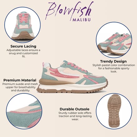 Blowfish Malibu Dames Watermelon Retro Veterschoenen - Leo