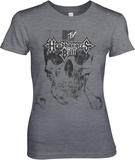 MTV Dames Tshirt -L- Headbangers Ball Grijs